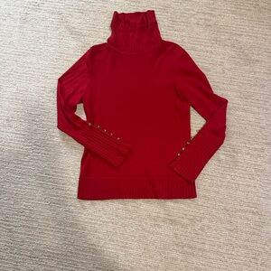 Tribal Red Cowl Neck Sweater